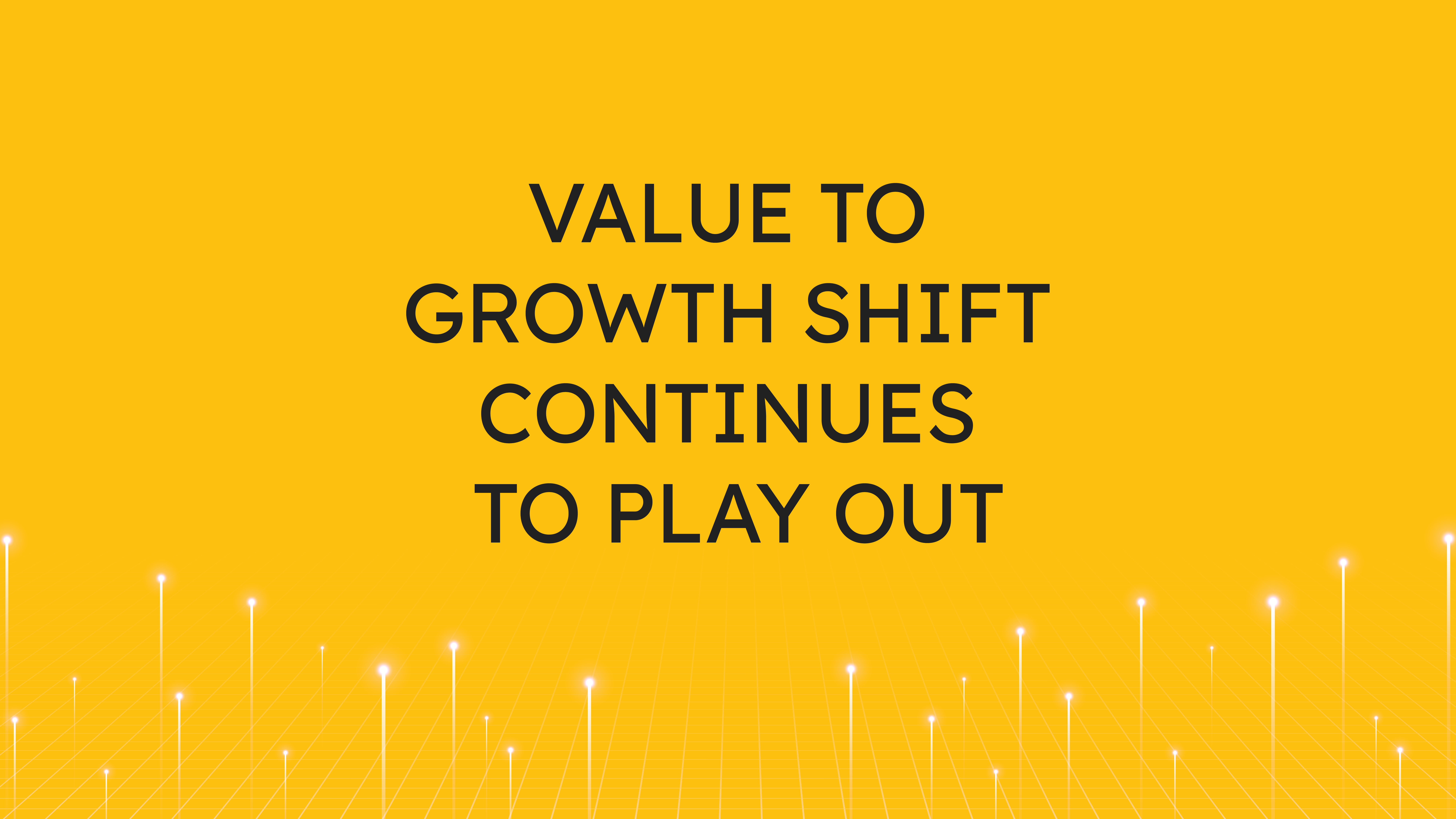 Value to Growth Shift  Continues to Play Out