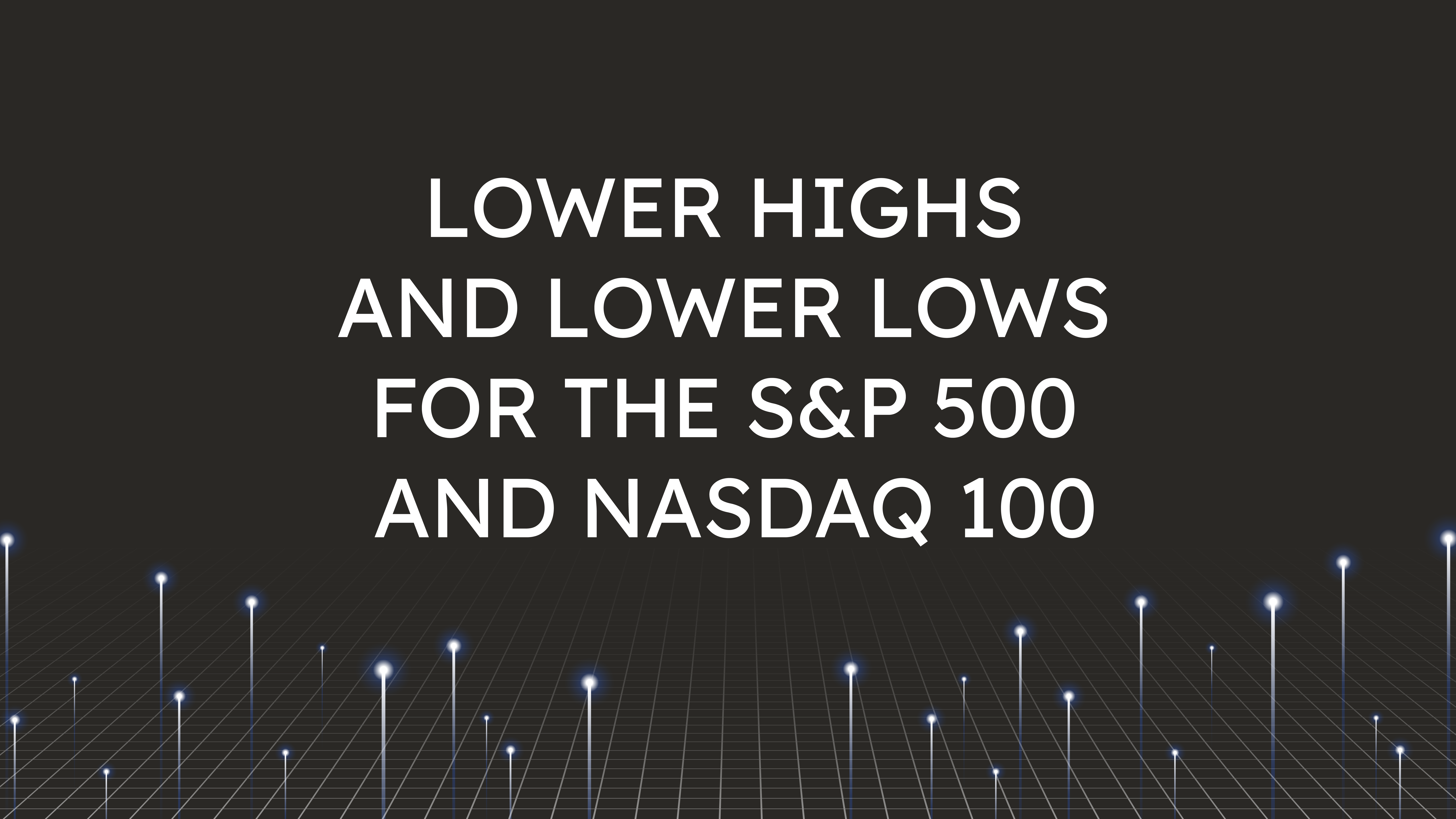 Lower Highs and Lower Lows  for the S&P 500 and NASDAQ 100