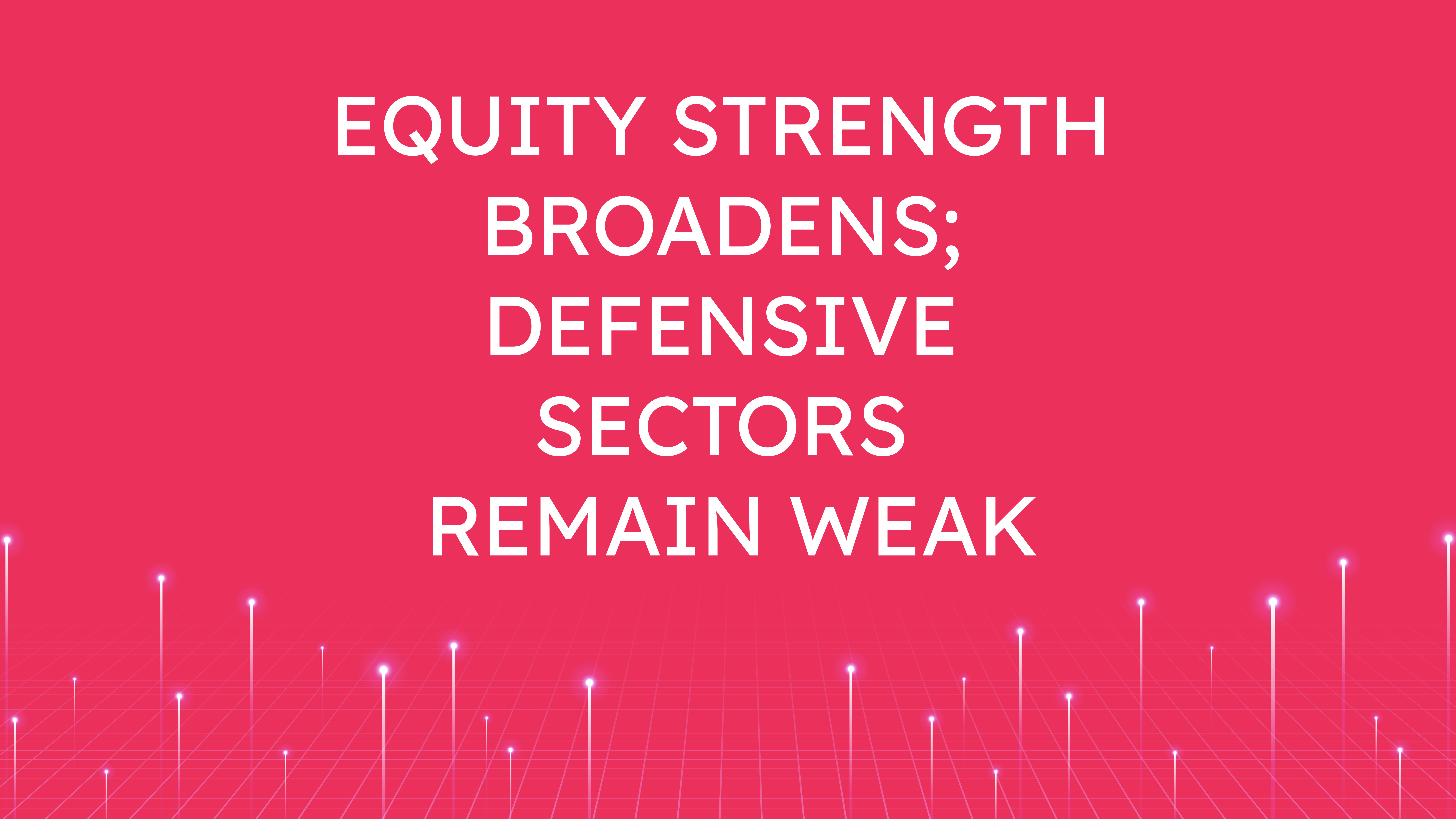 Equity Strength Broadens;  Defensive Sectors Remain Weak